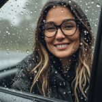 Rain-Streaked Glass, Friendly Hello: A Short Diary Bookmark rainy-bmw-window-greeting